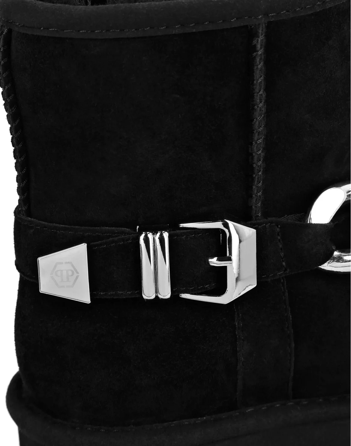 Boots Low Flat Chains, цвет: Черный