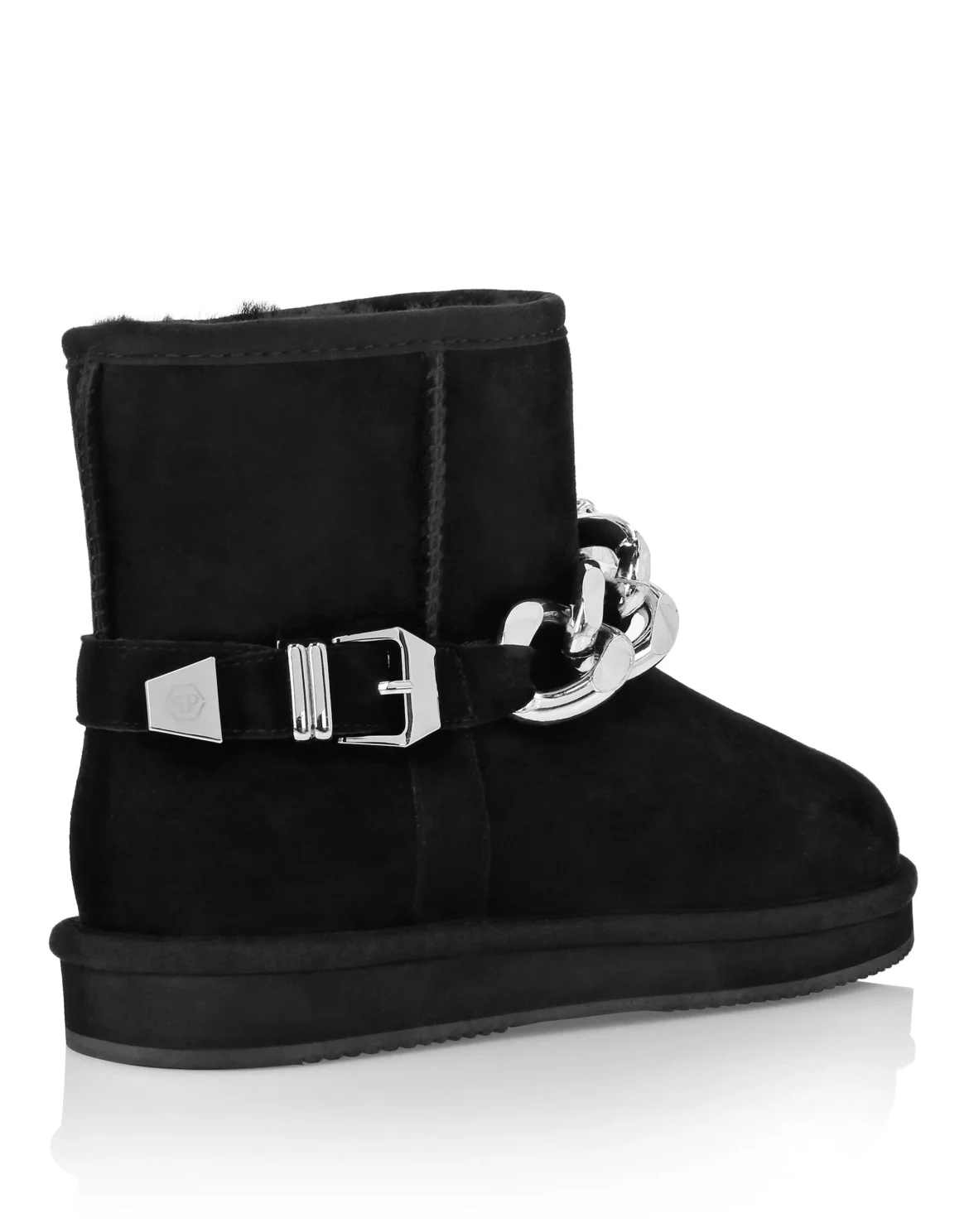 Boots Low Flat Chains, цвет: Черный