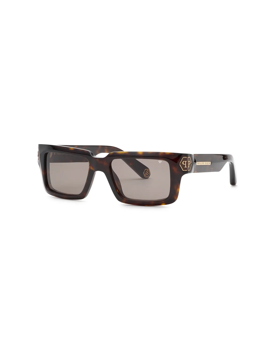 Sunglasses Square Plein Daily Masterpiece Hexagon, цвет: Коричневый