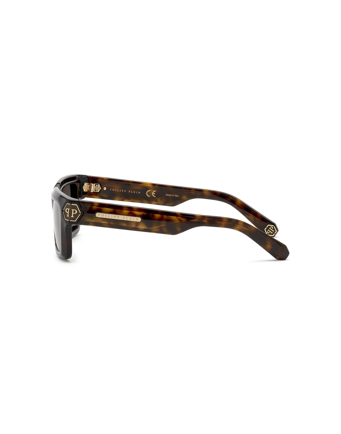 Sunglasses Rectangular Plein Dark Shapes Hexagon, цвет: Коричневый