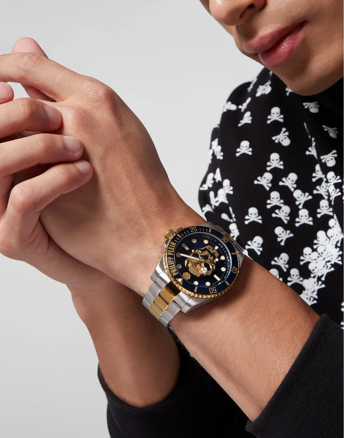 SKULL DIVER watch, цвет: Золотой