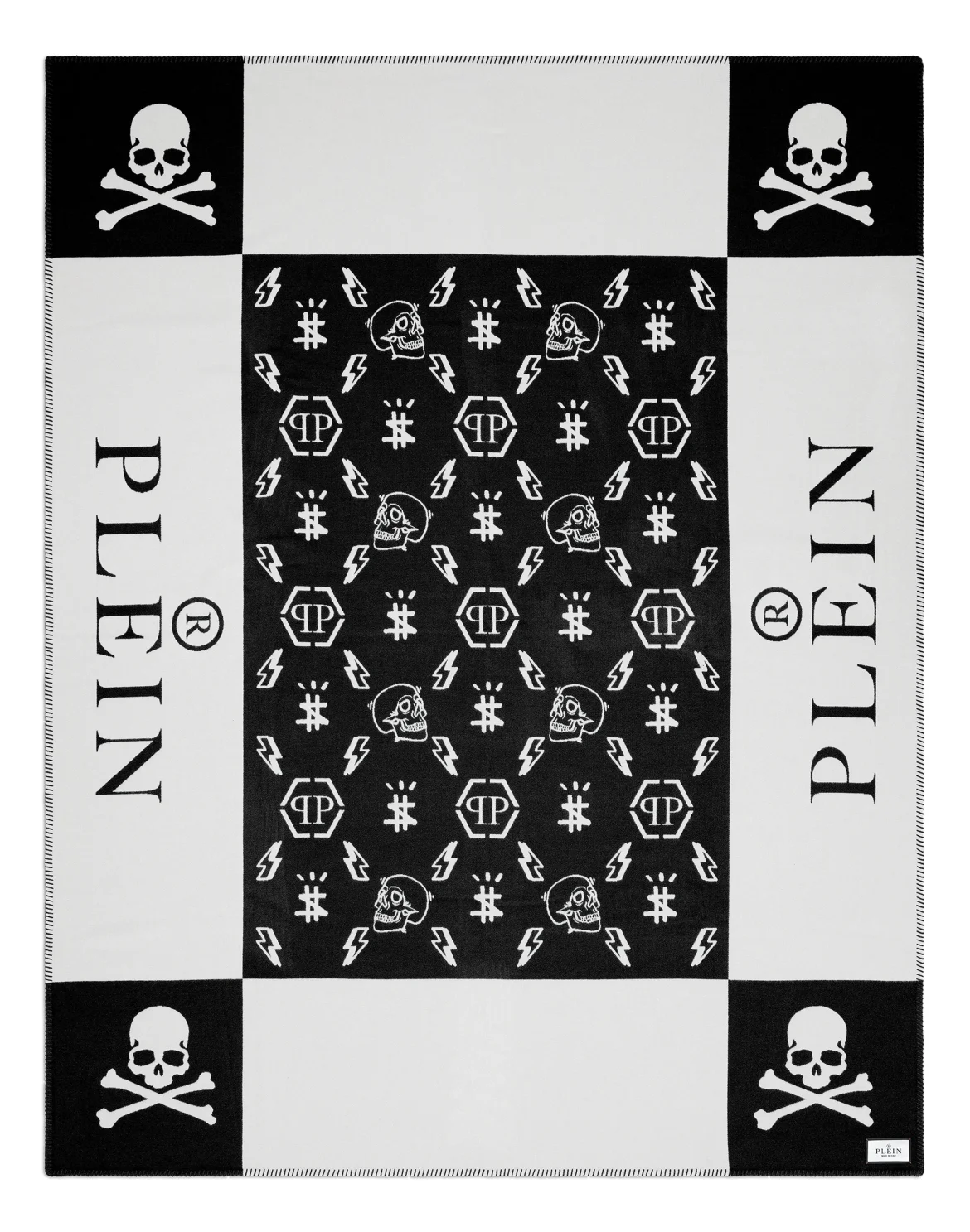 Plaid Cashmere Skull, цвет: Черный