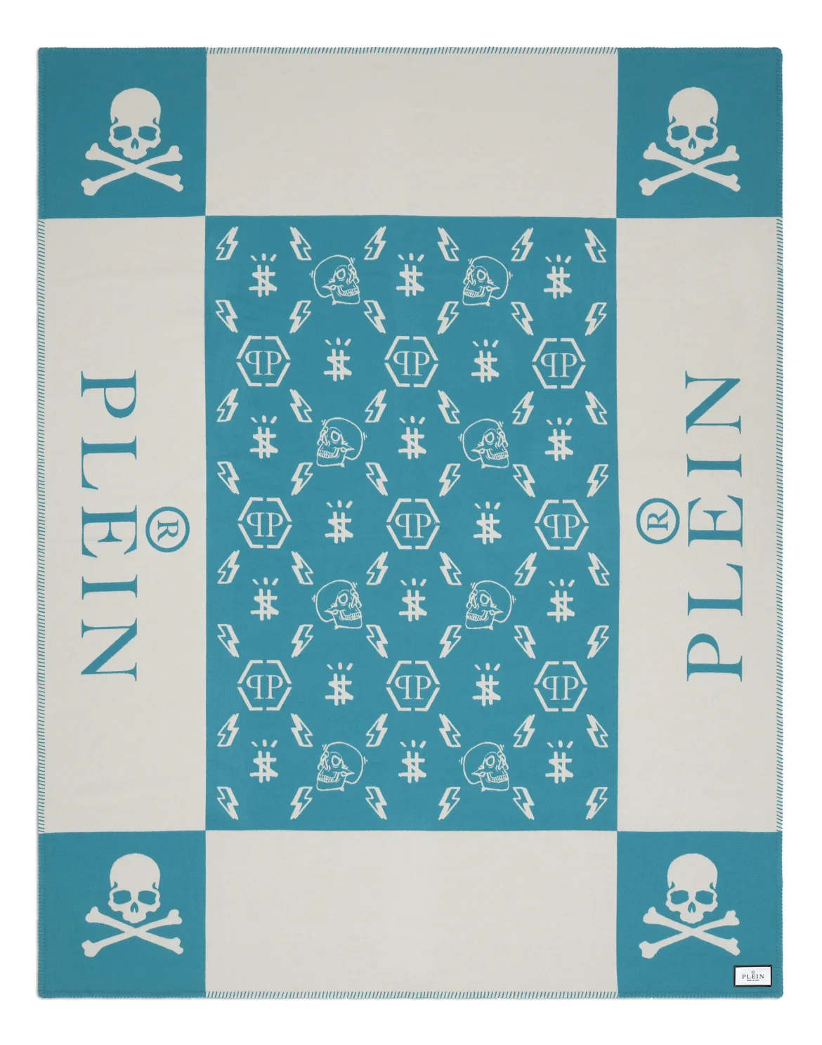 Plaid Cashmere Skull, цвет: Бирюзовый
