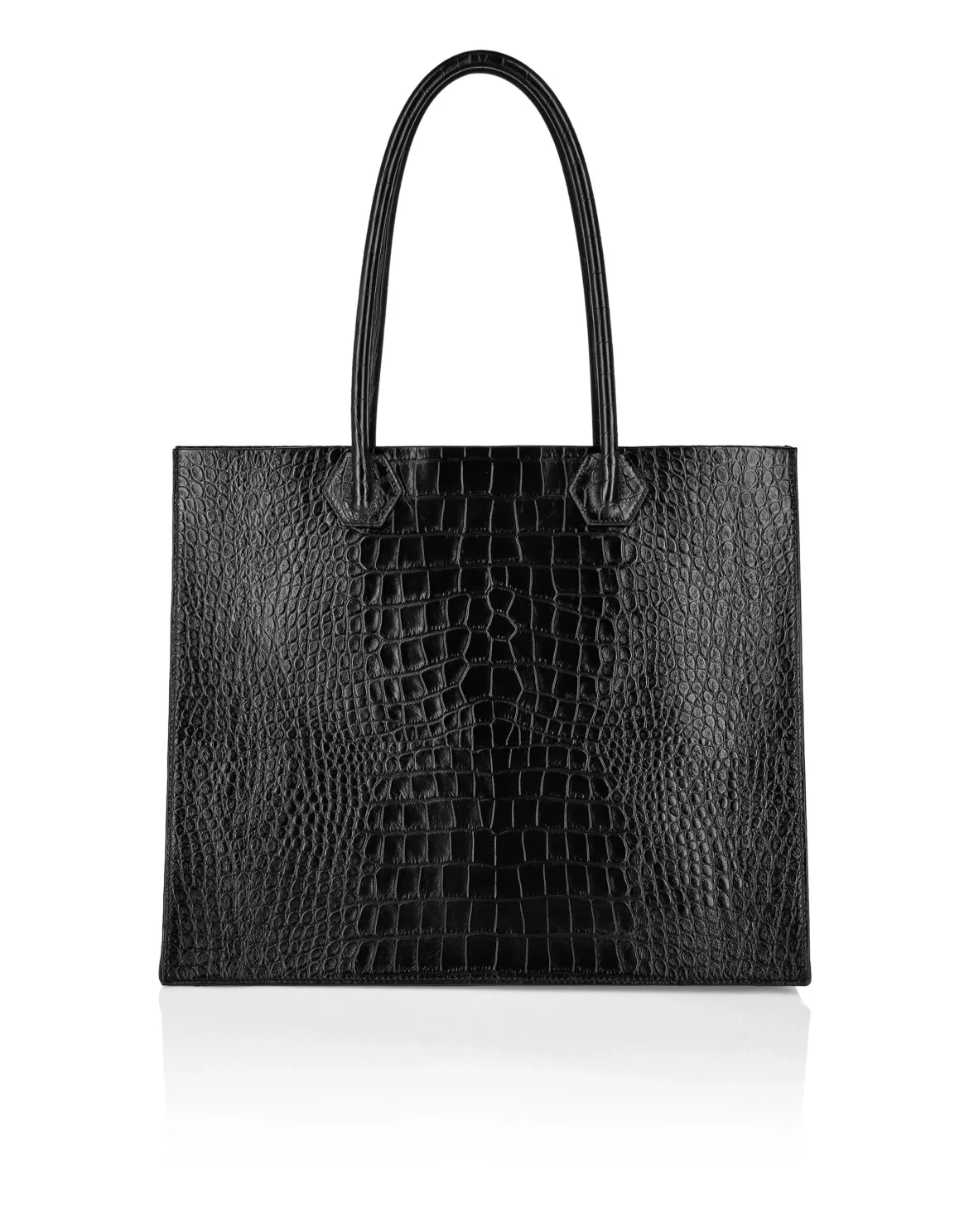 Leather Tote Bag Gothic Plein, цвет: Черный