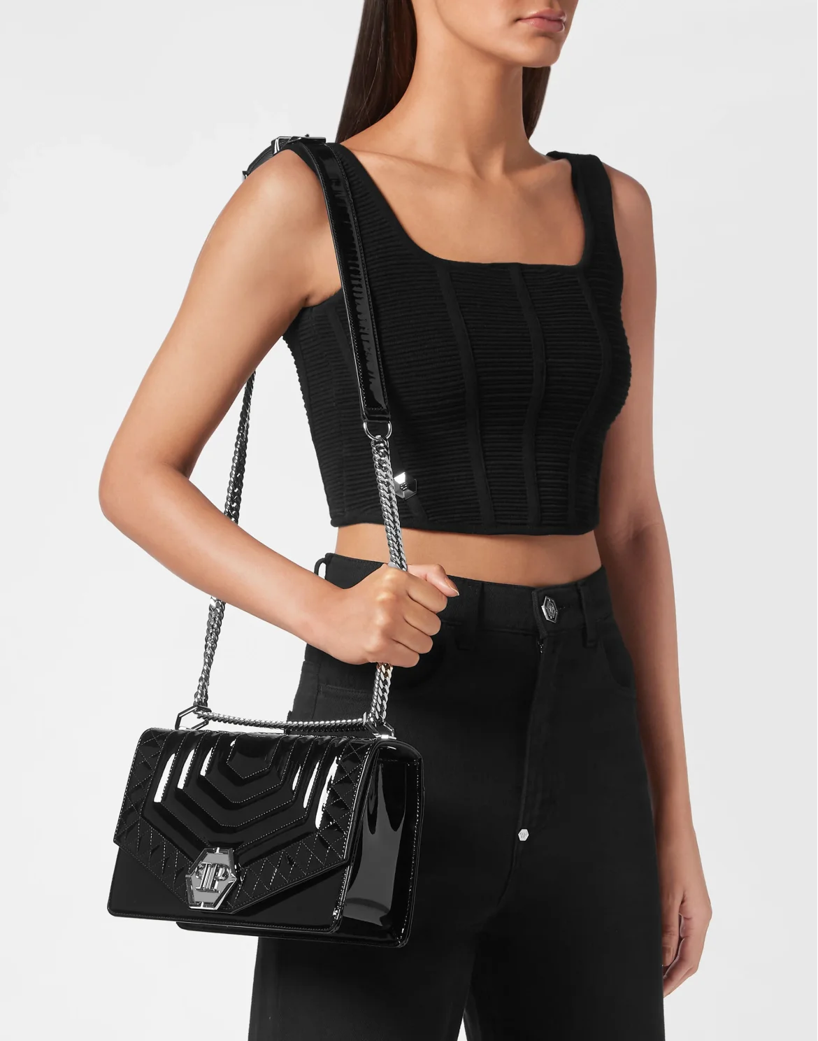 Shoulder Bag Hexagon, цвет: Черный