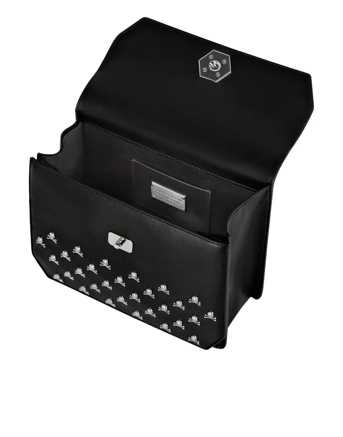MEDIUM HANDBAG SUPERHEROINE SKULL & BONES, цвет: Черный