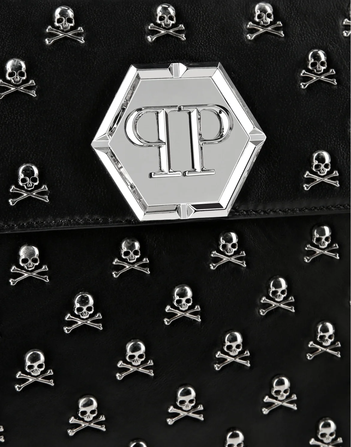 MEDIUM HANDBAG SUPERHEROINE SKULL & BONES, цвет: Черный