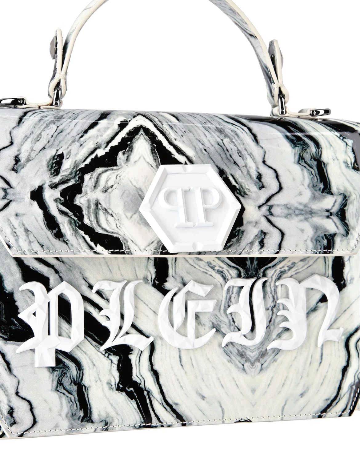 Medium Handle bag Marble, цвет: Белый