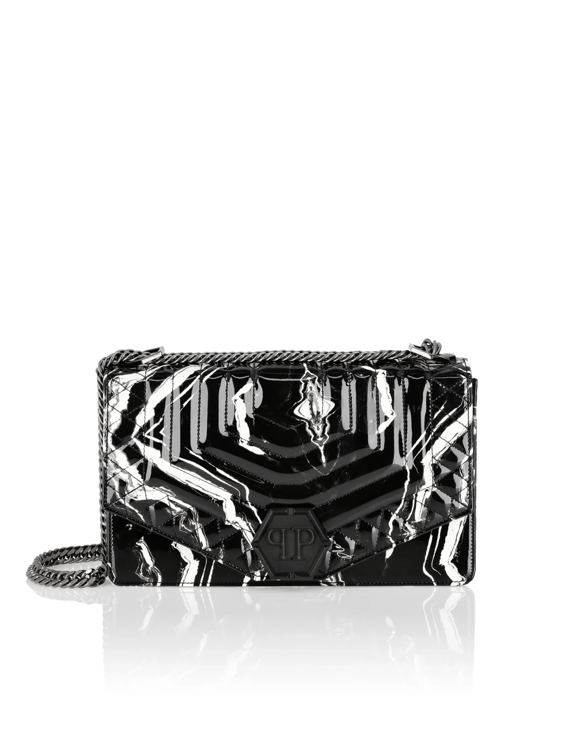 Large Shoulder Bag Hexagon, цвет: Черный