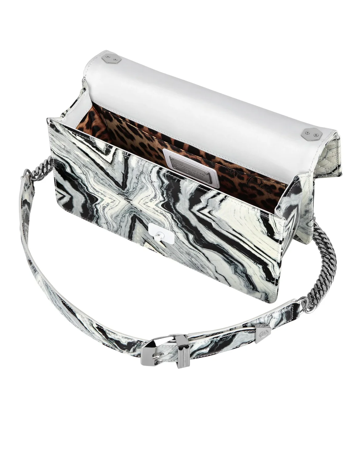 Medium Shoulder Bag Marble, цвет: Белый