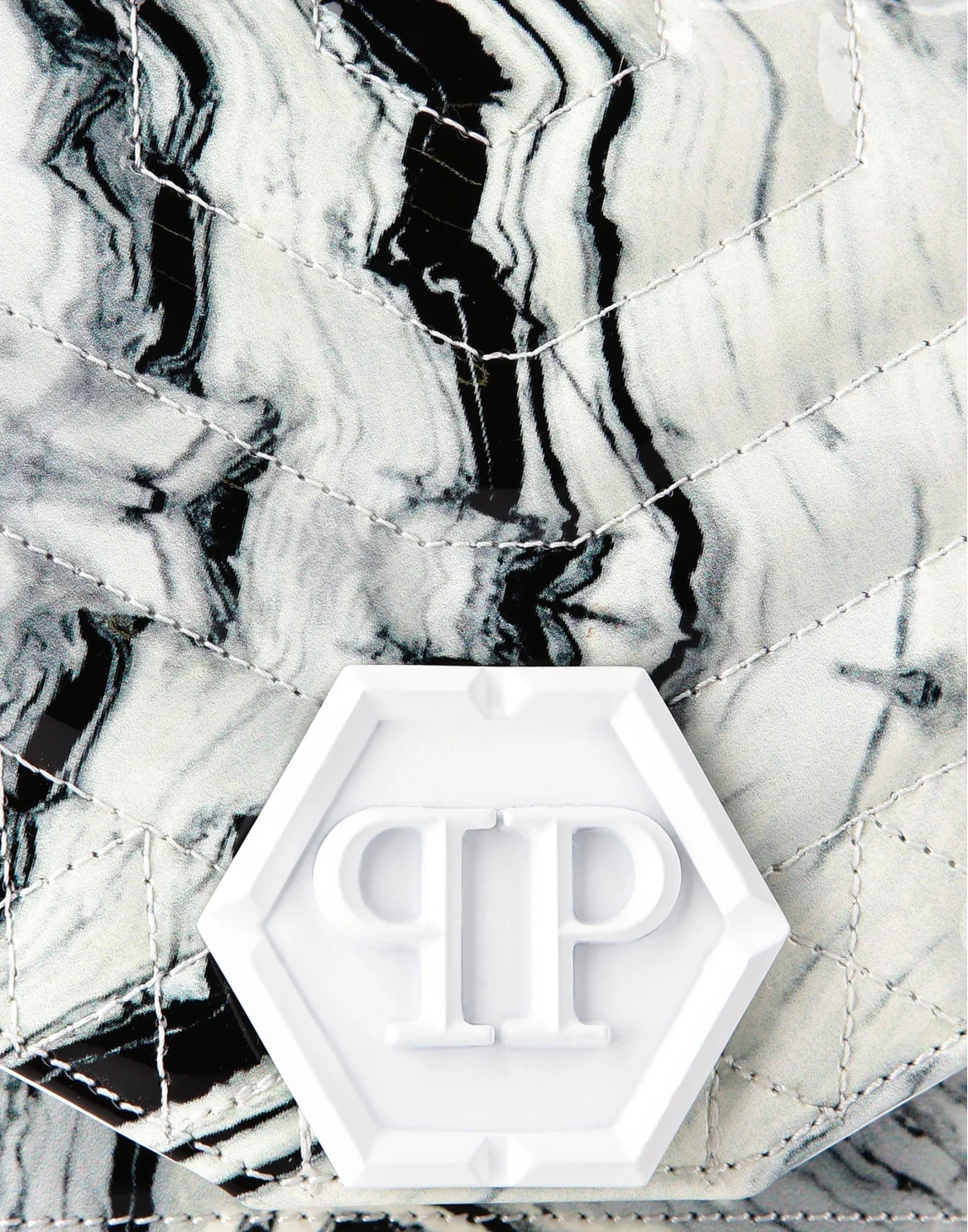 Medium Shoulder Bag Marble, цвет: Белый