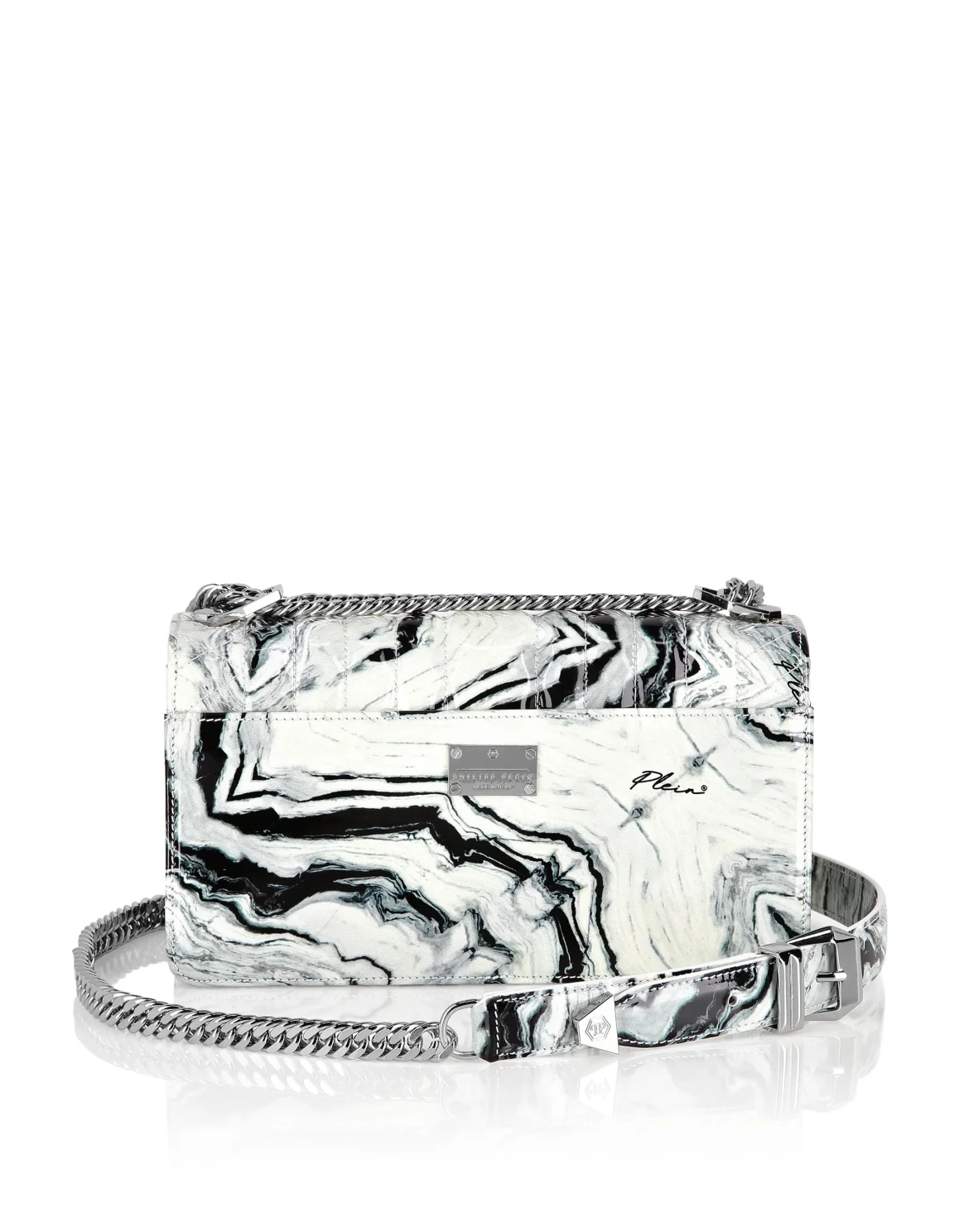 Medium Shoulder Bag Marble, цвет: Белый