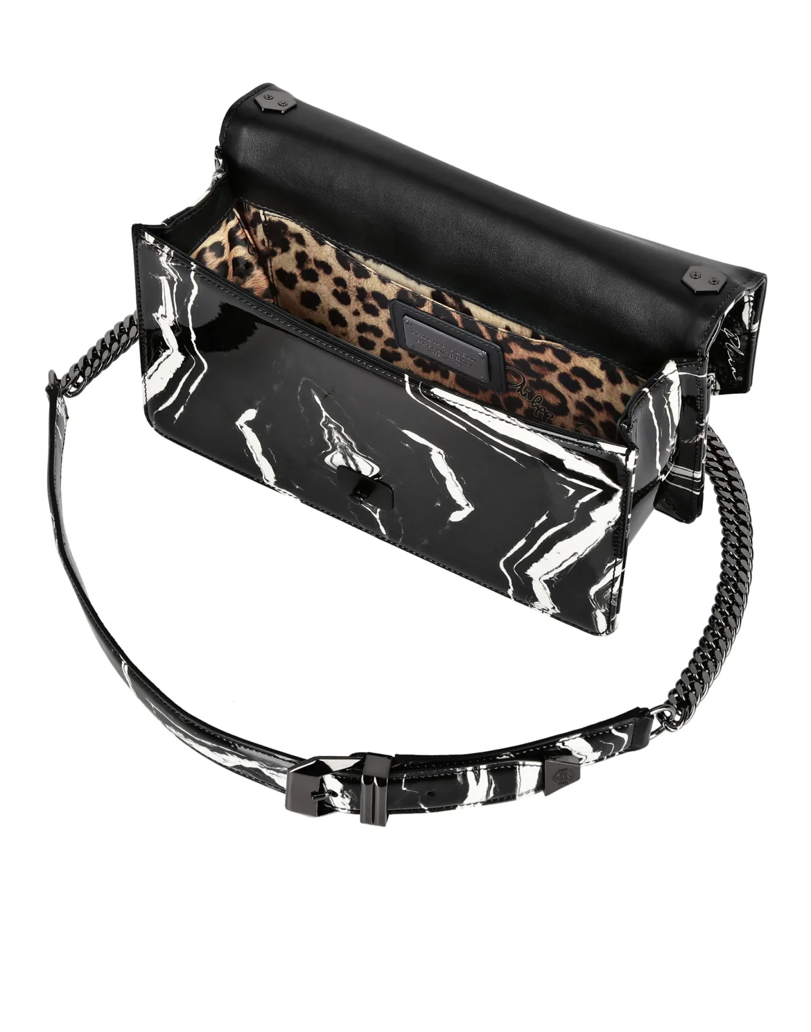 Medium Shoulder Bag Marble, цвет: Черный
