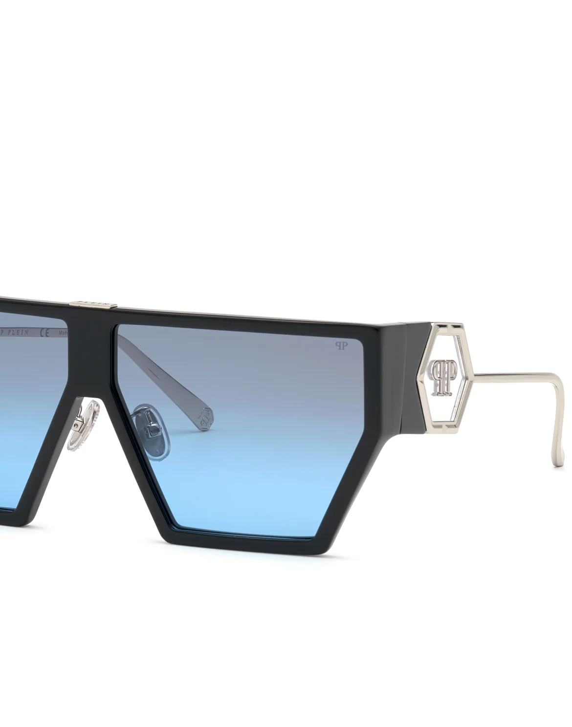Sunglasses Shield Space Rock Plein Hexagon, цвет: Черный