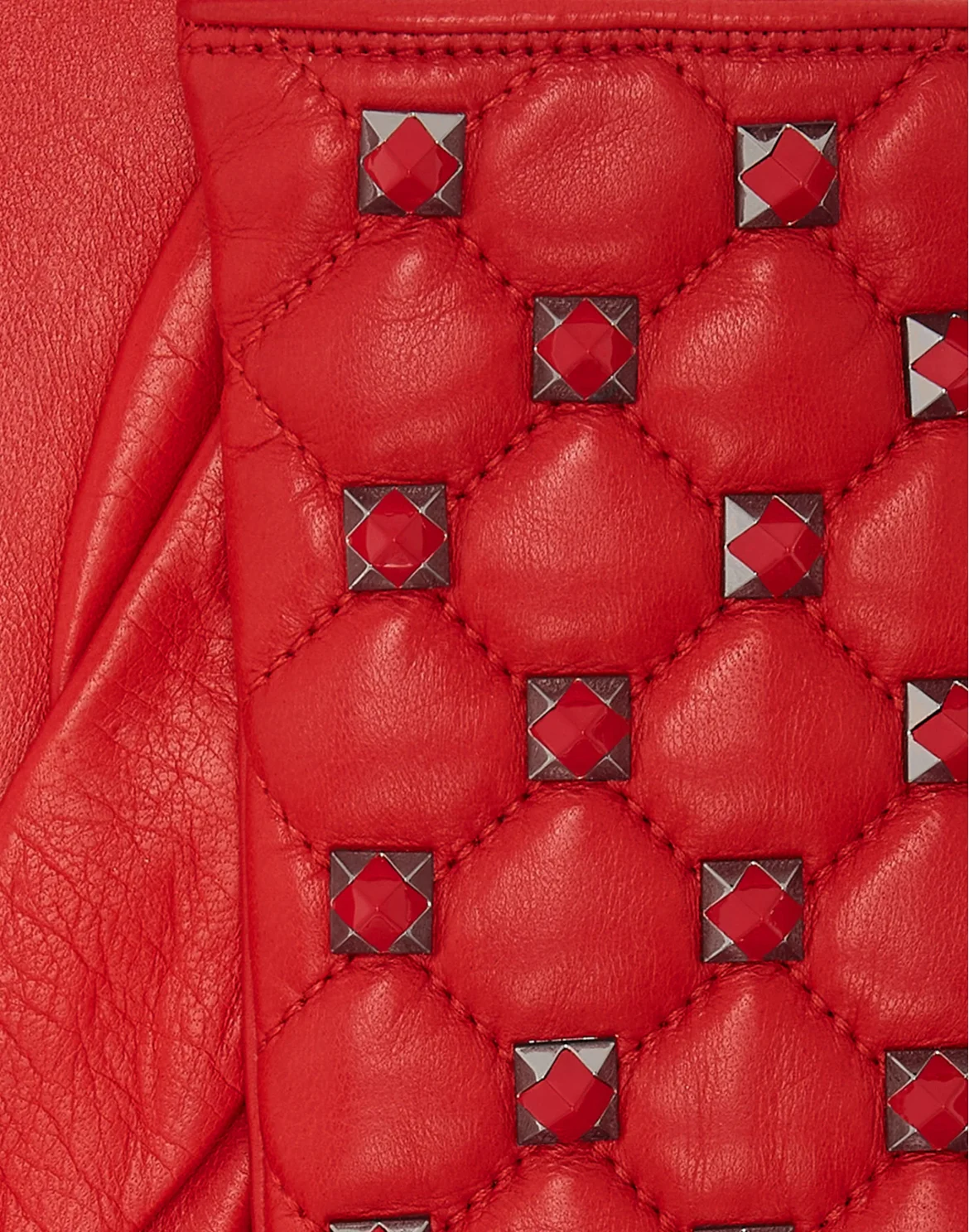 Mid-gloves Studs, цвет: Красный