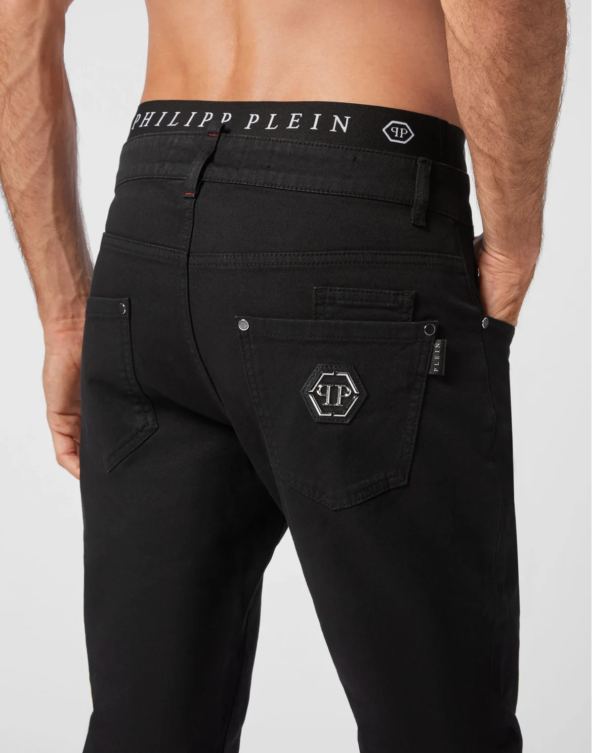 Denim Trousers Super Straight Cut Premium Hexagon, цвет: Черный