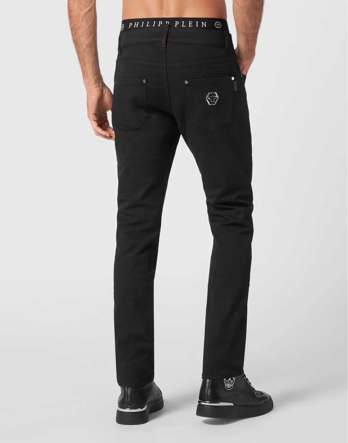 Denim Trousers Super Straight Cut Premium Hexagon, цвет: Черный