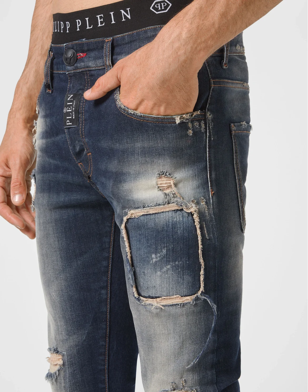 Denim Trousers Skinny Fit, цвет: Серый