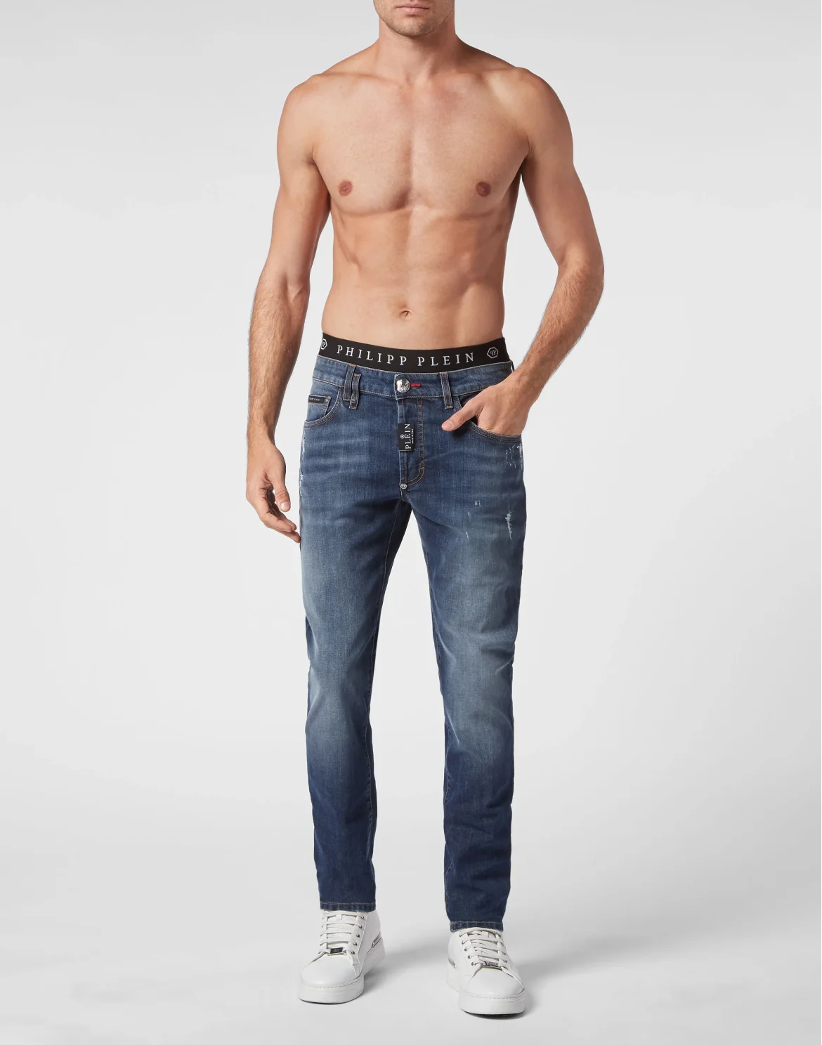Denim Trousers Super Straight, цвет: Синий