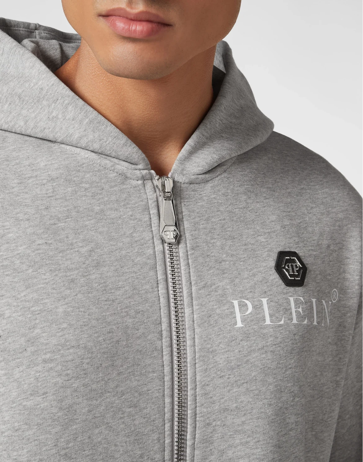 Hoodie Sweatjacket Hexagon, цвет: Серый