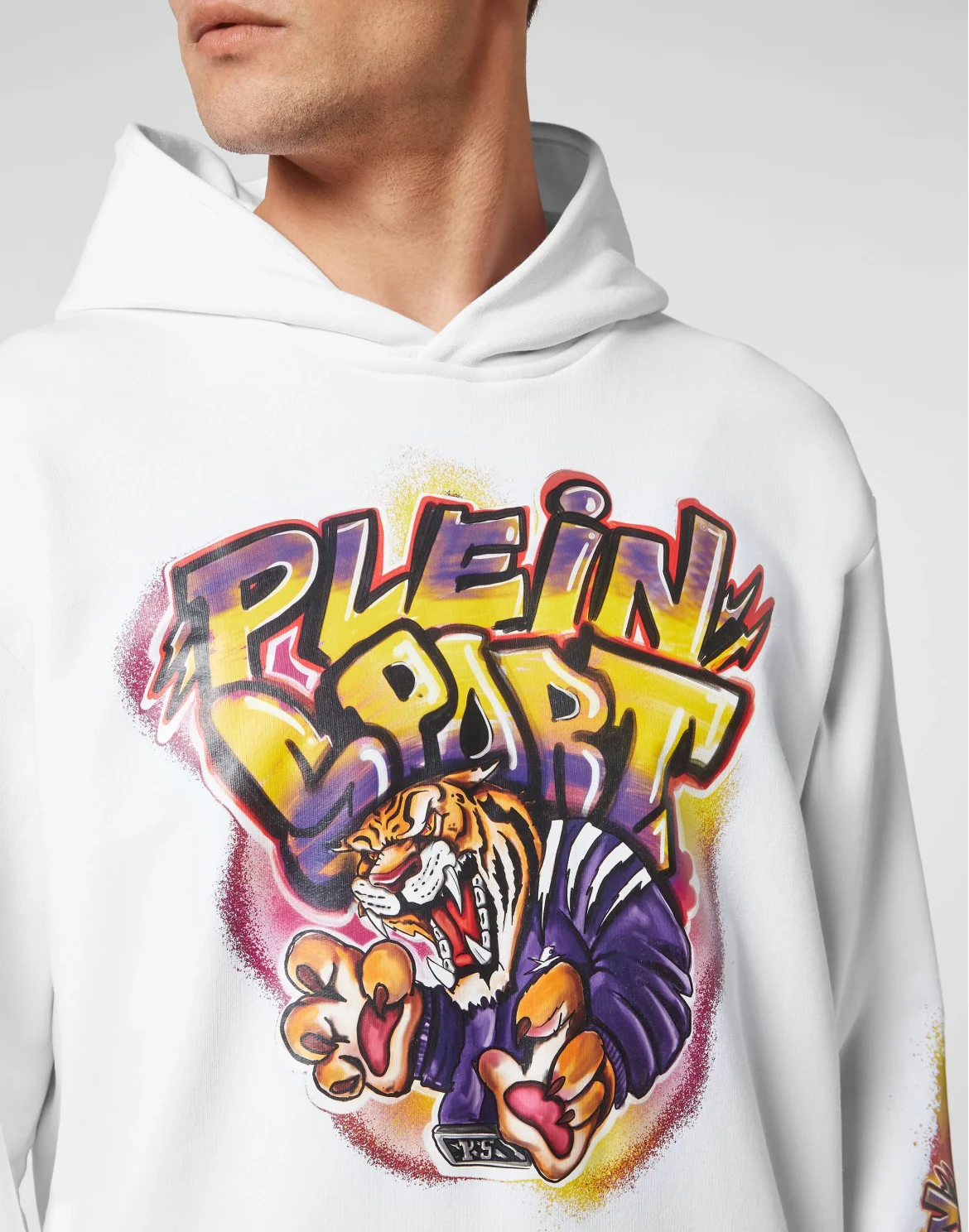 Hoodie sweatshirt Graffiti Tiger, цвет: Белый