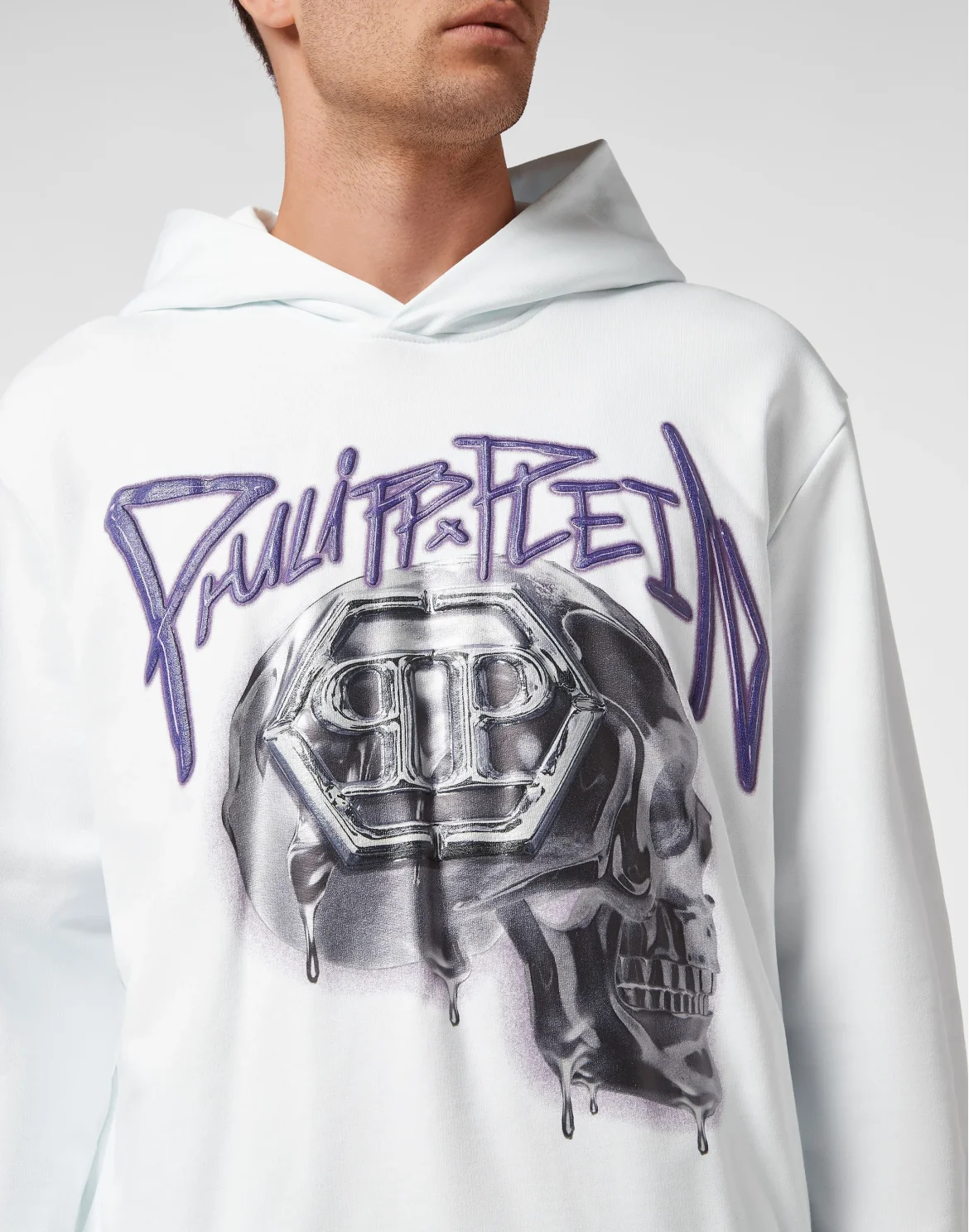 Hoodie Sweatshirt Skull, цвет: Белый