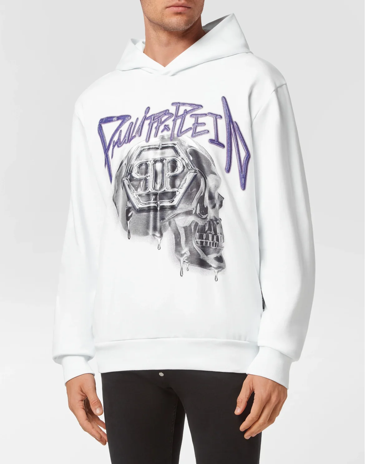Hoodie Sweatshirt Skull, цвет: Белый