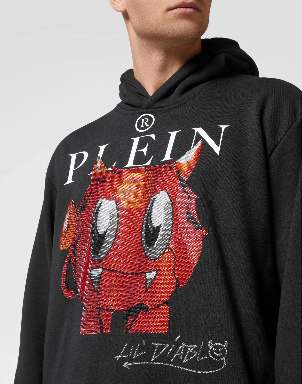 Hoodie sweatshirt Monsters with Crystals, цвет: Черный