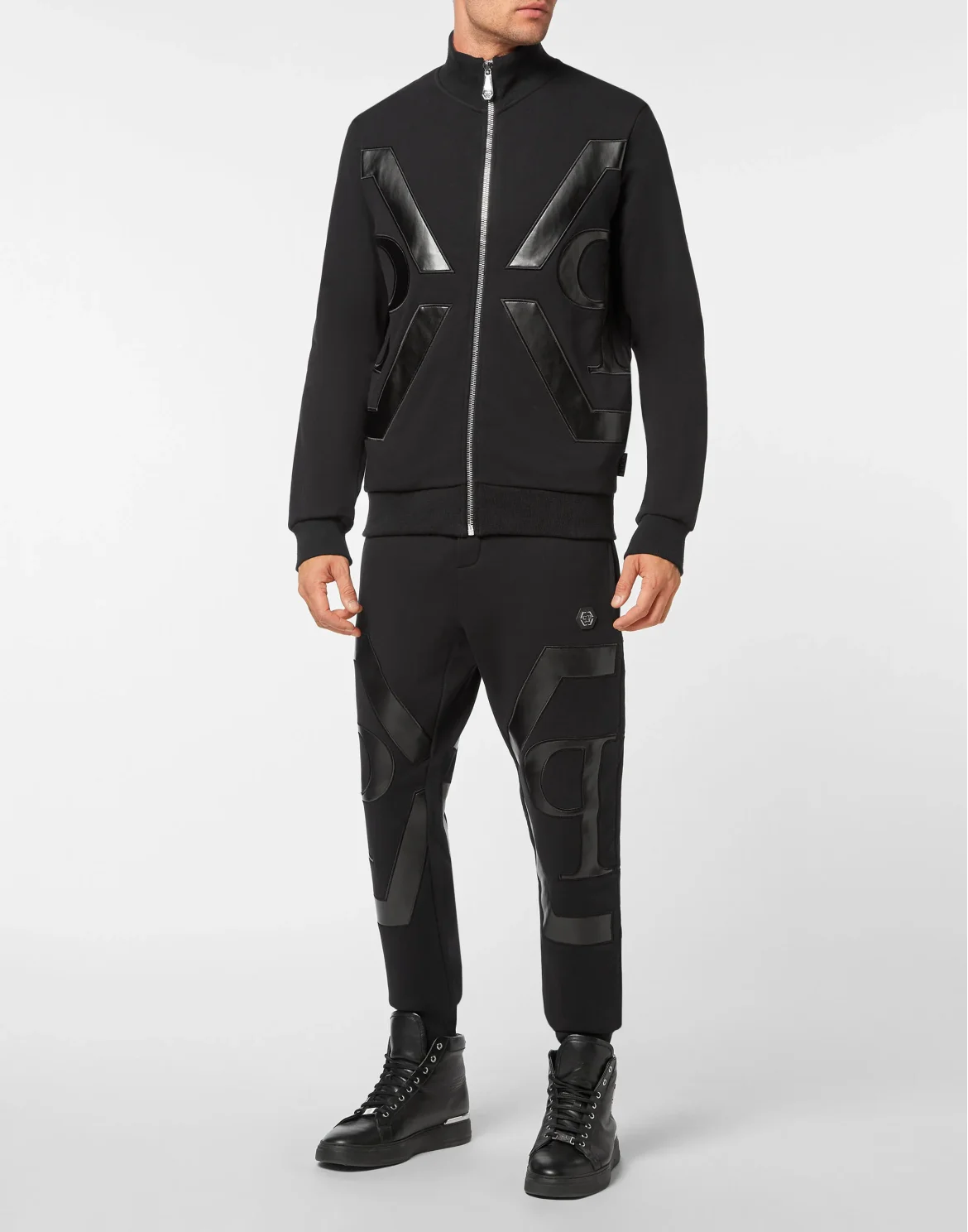 Jogging tracksuit:Top/Trousers Hexagon, цвет: Черный