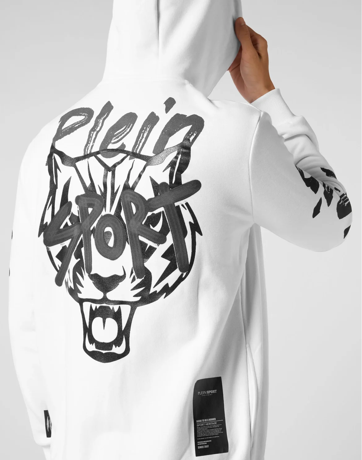 Tracksuit: Hoodie+Jogging pants Stencil Tiger Street Fighter, цвет: Белый