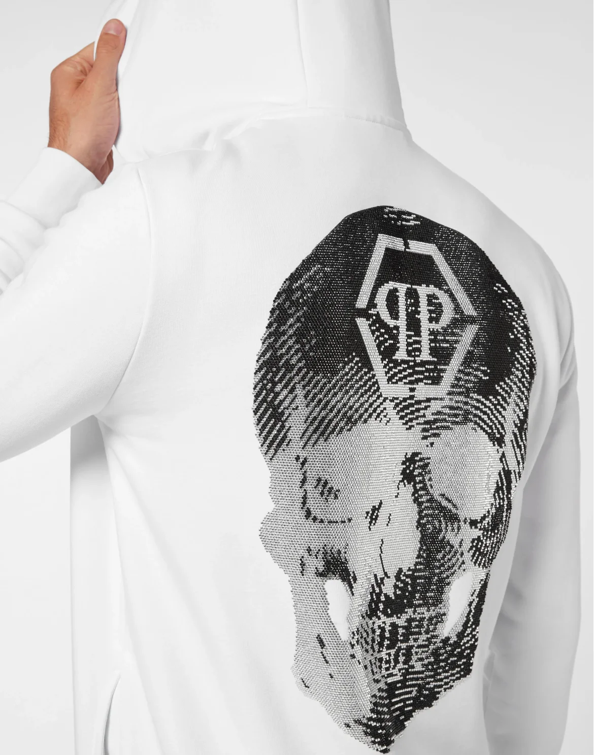 Jogging Tracksuit: Hoodie/Trousers Skull, цвет: Белый