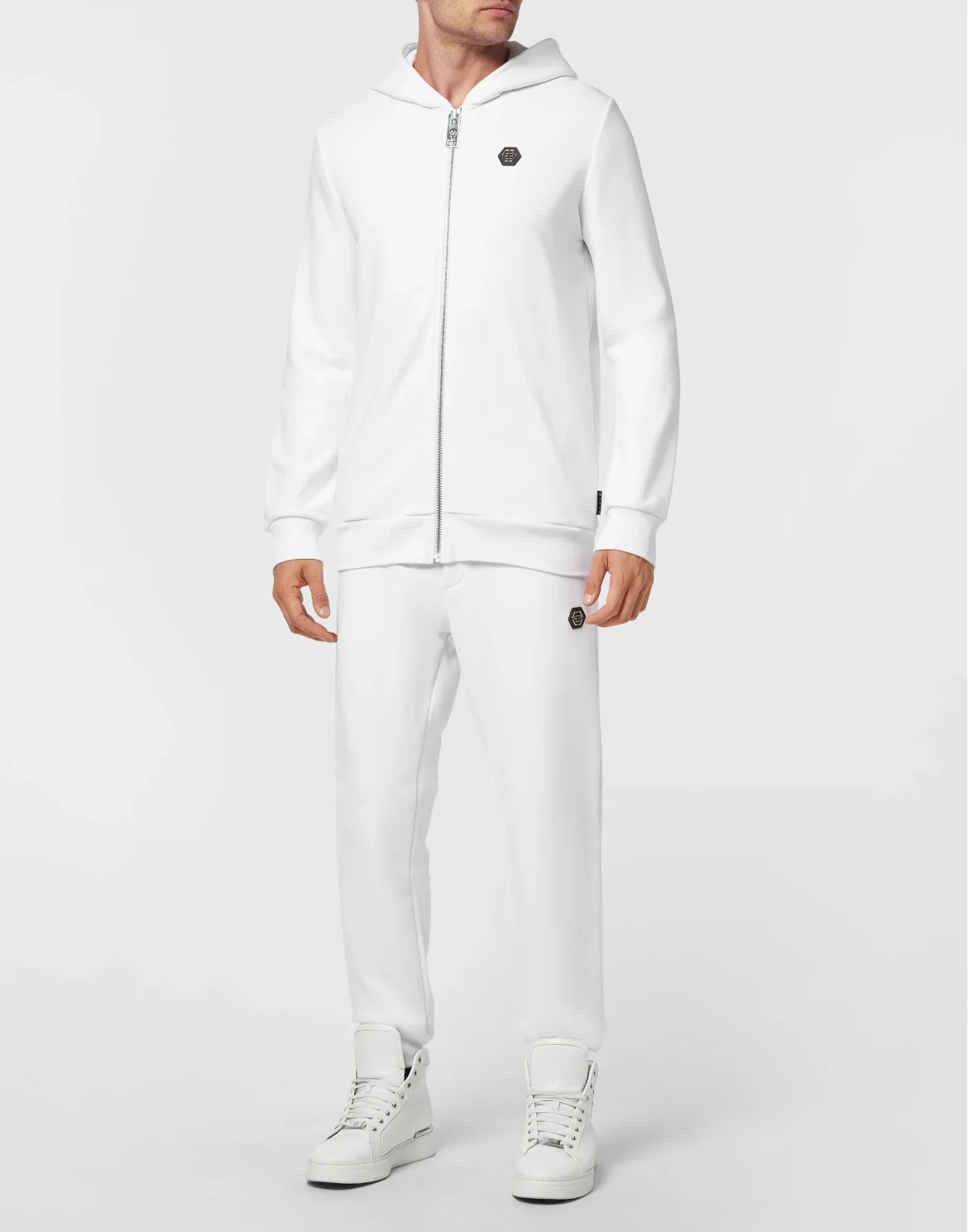 Jogging Tracksuit: Hoodie/Trousers Skull, цвет: Белый