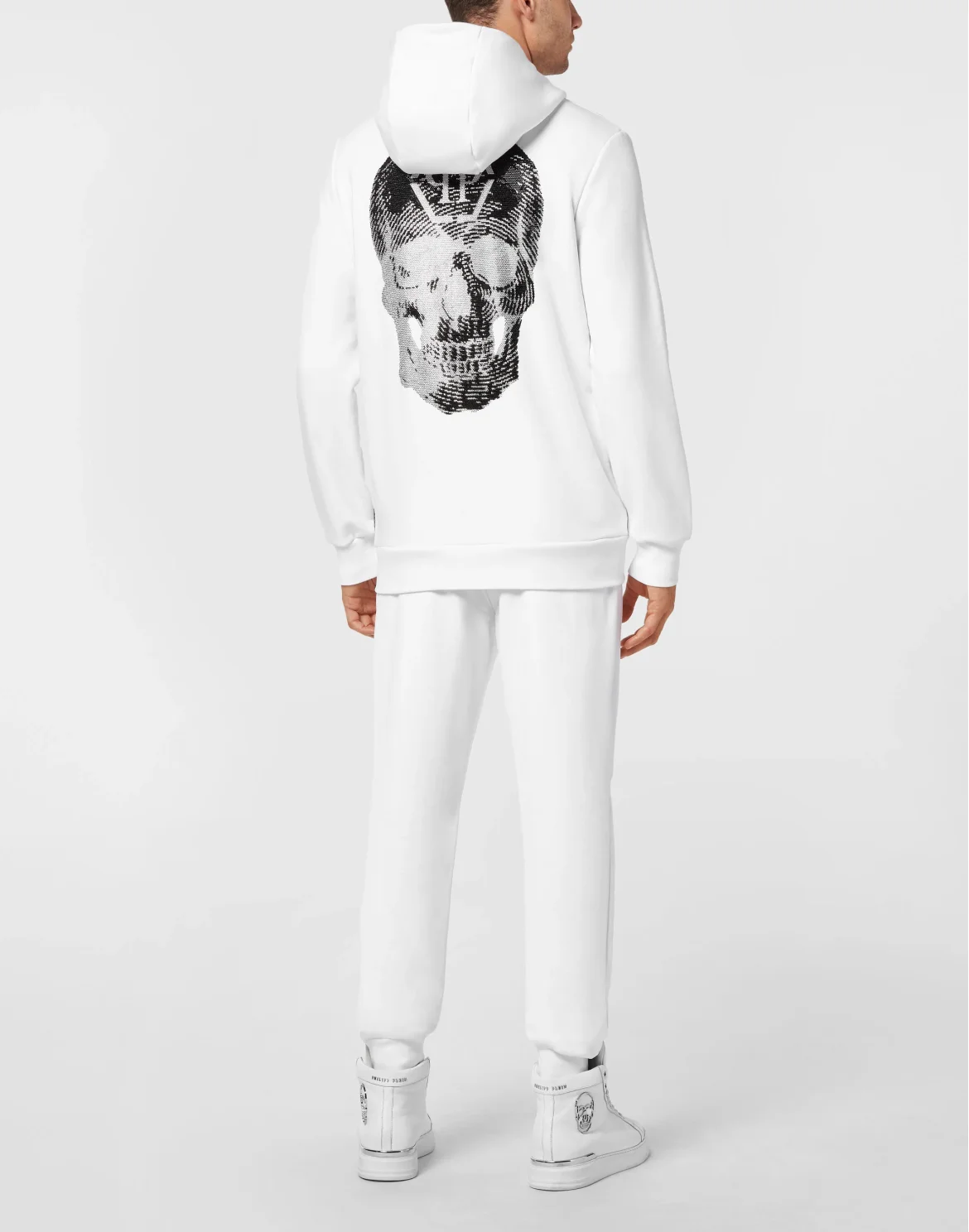 Jogging Tracksuit: Hoodie/Trousers Skull, цвет: Белый