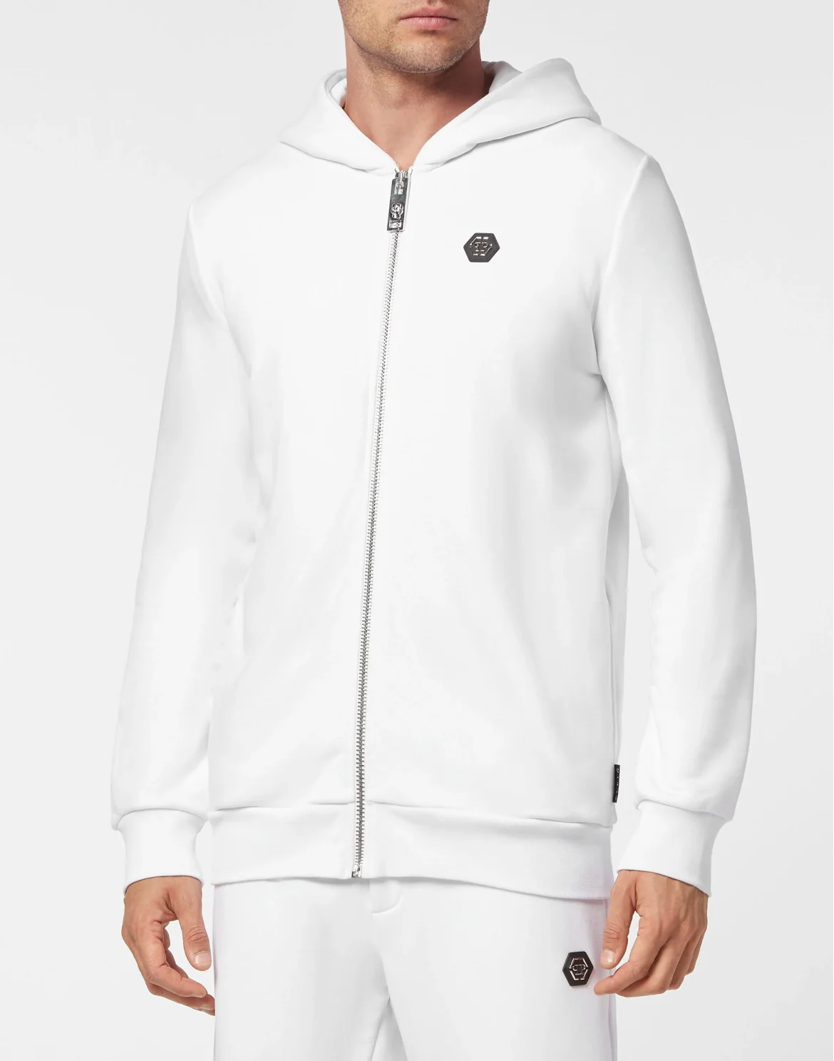 Jogging Tracksuit: Hoodie/Trousers Skull, цвет: Белый