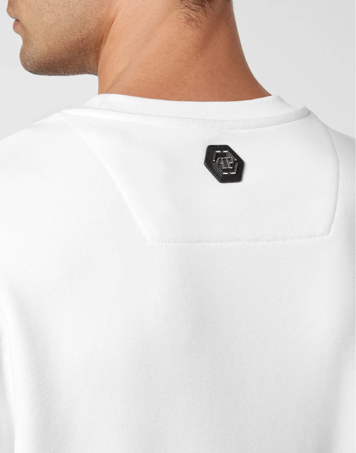 Sweatshirt Roundneck Skull with Crystals, цвет: Белый
