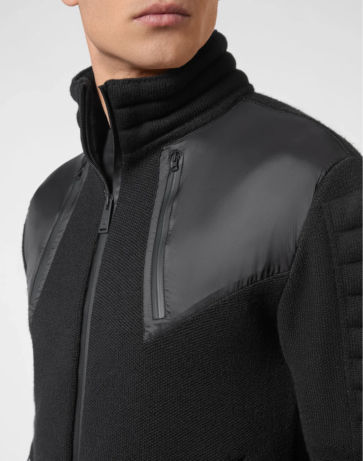Knit Zip-up Jacket Tiger, цвет: Черный