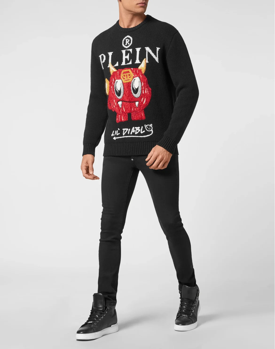 Merino Wool Pullover Round Neck LS, цвет: Черный