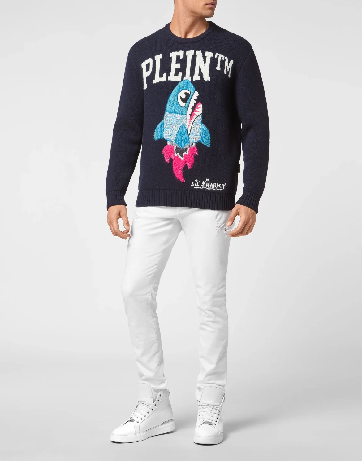 Merino Wool Pullover Round Neck LS, цвет: Синий