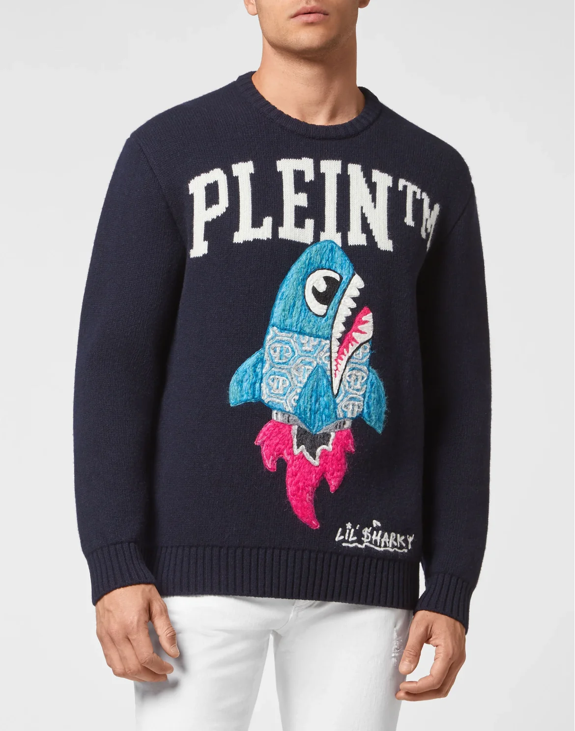 Merino Wool Pullover Round Neck LS, цвет: Синий