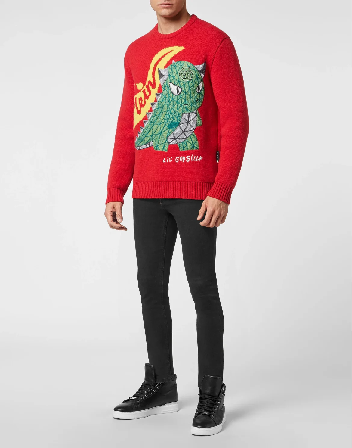 Merino Wool Pullover Round Neck LS, цвет: Красный