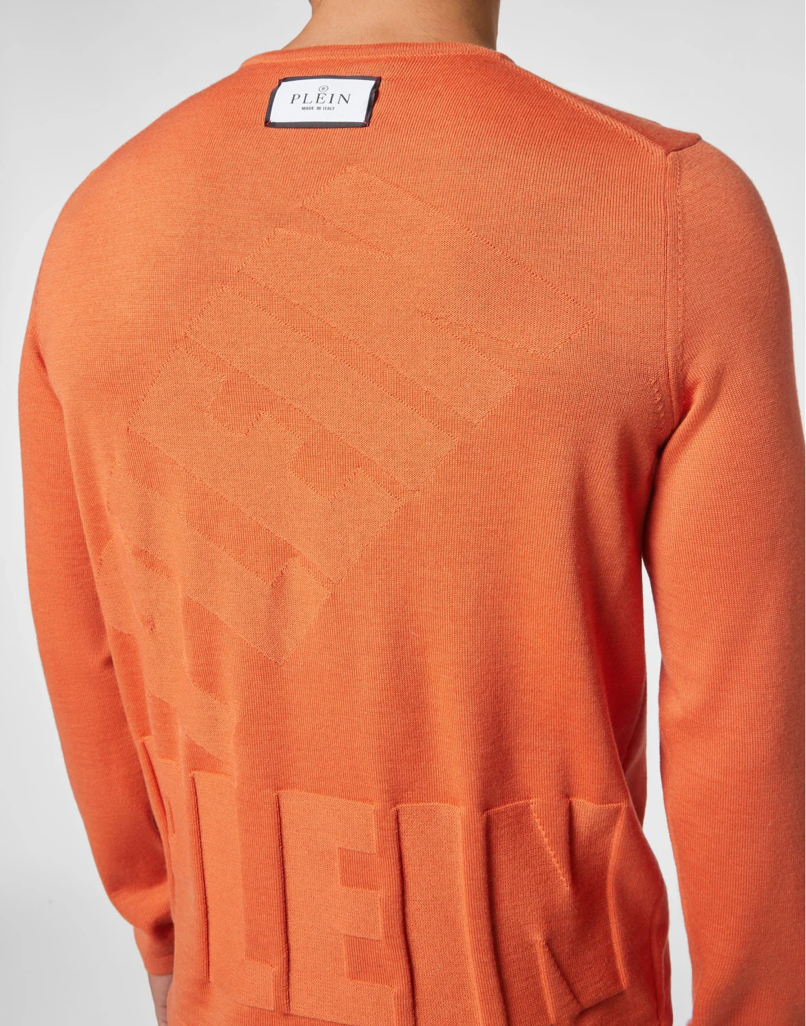 Merino Wool Pullover Round Neck LS Hexagon, цвет: Оранжевый