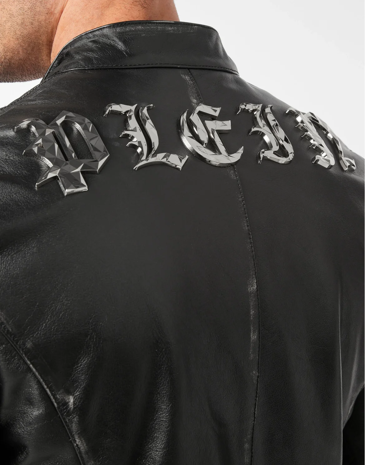 Leather Biker Jacket, цвет: Черный