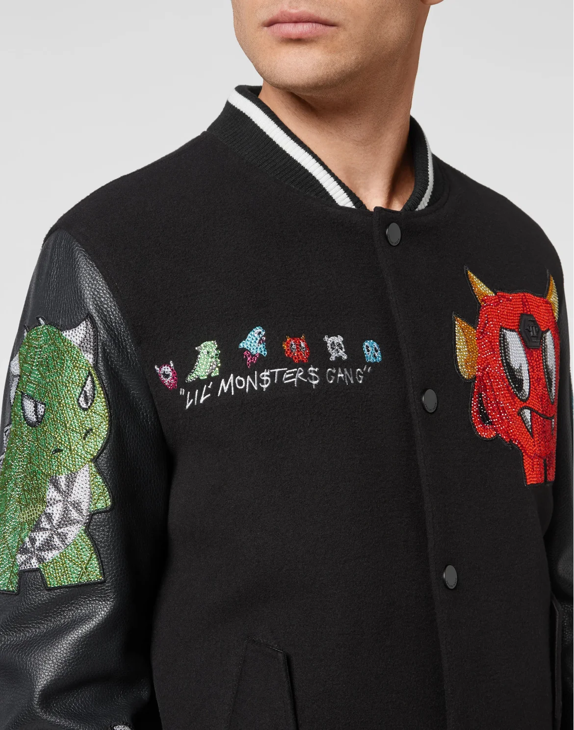 Varsity Bomber Monsters with Crystals, цвет: Черный