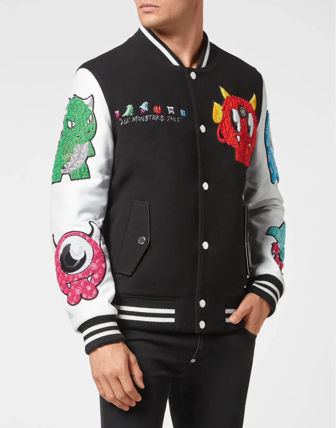 Varsity Bomber Monsters, цвет: Черный