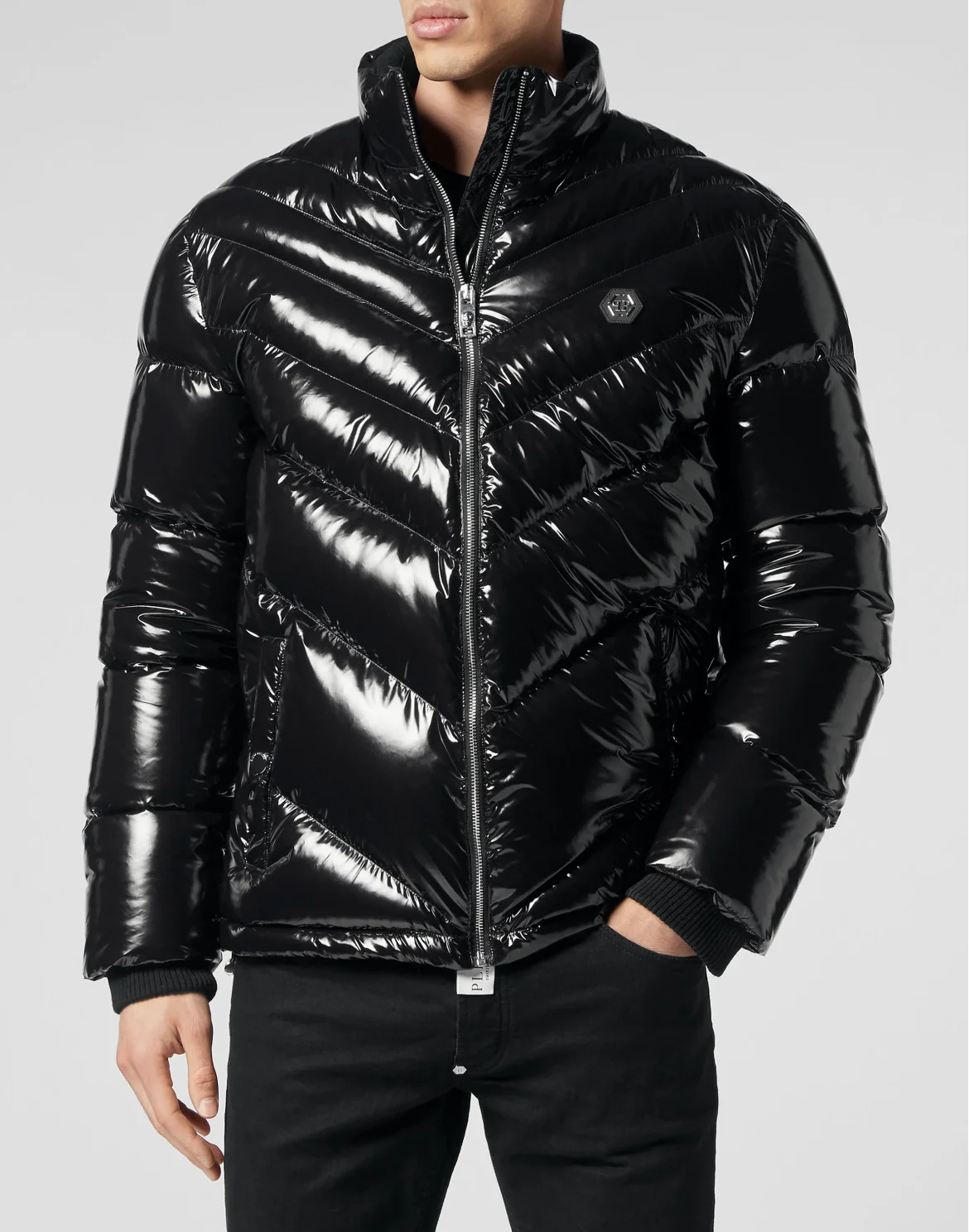 Down Puffer Jacket Skull&Bones, цвет: Черный
