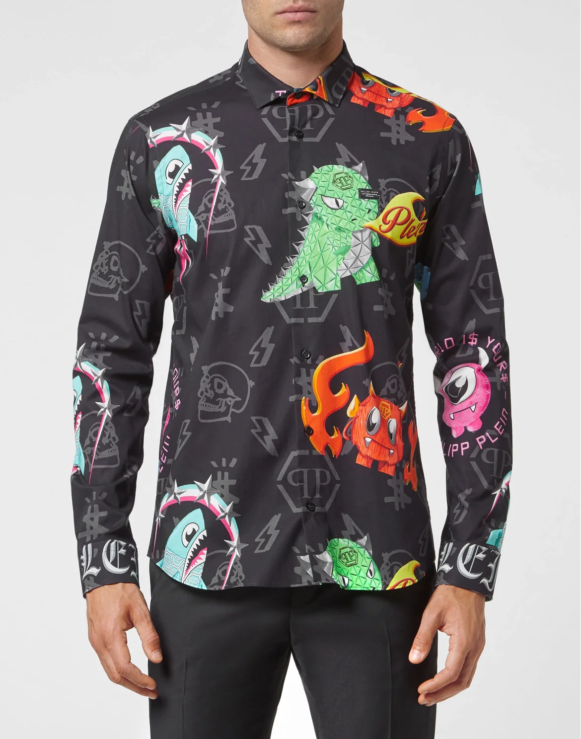 Shirt Sugar Daddy Cut LS Monsters, цвет: Черный