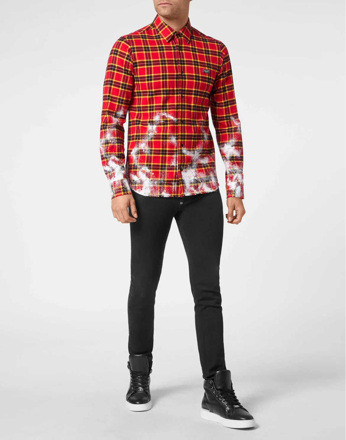Flannel Sugar Daddy Cut LS Gothic Plein, цвет: Красный