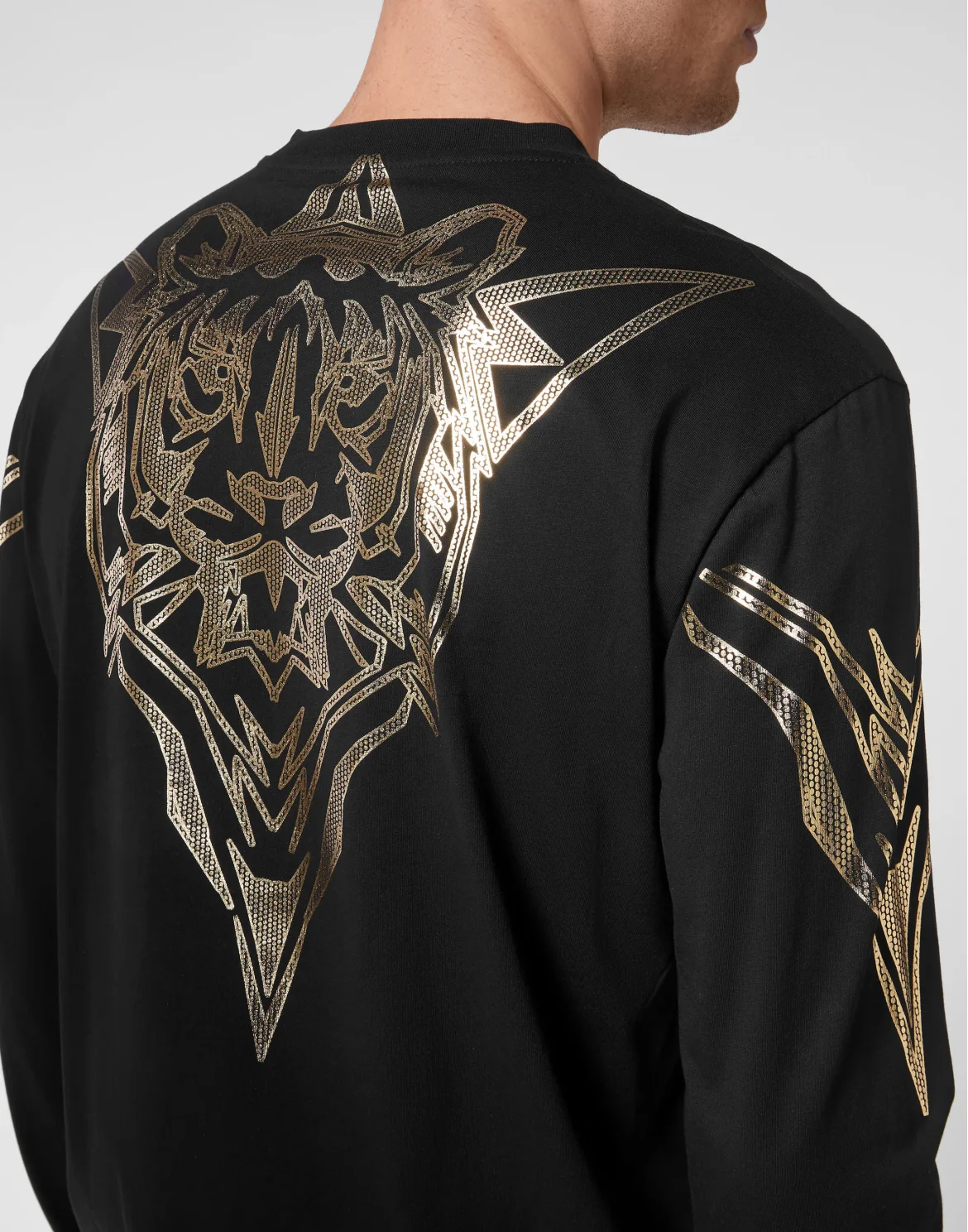T-shirt Round Neck LS Tiger, цвет: Черный