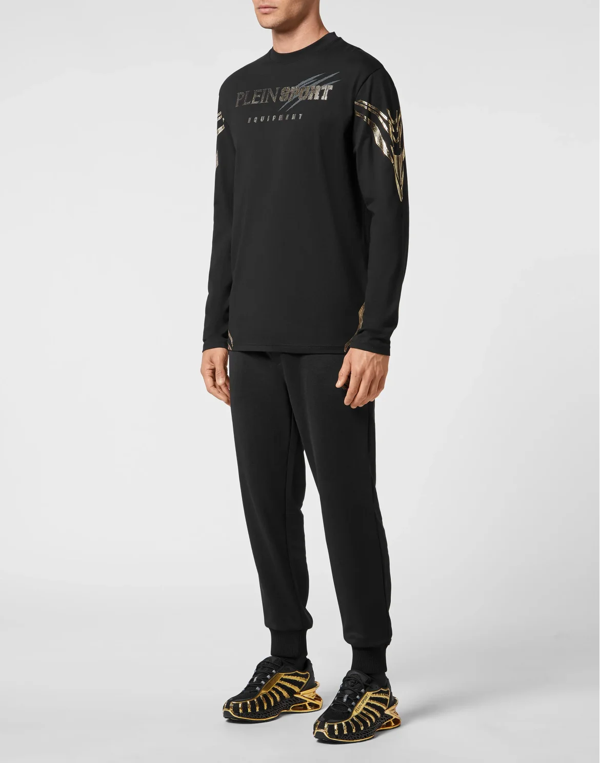 T-shirt Round Neck LS Tiger, цвет: Черный