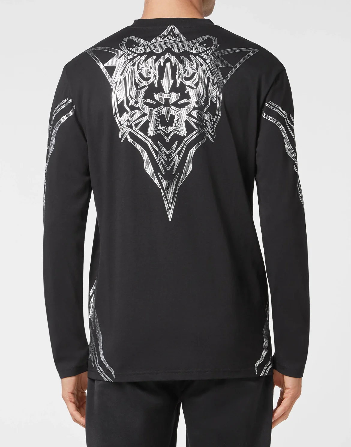 T-shirt Round Neck LS Tiger, цвет: Черный